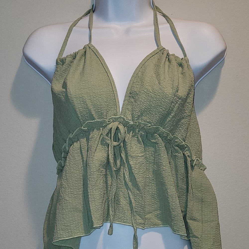 V-neck women's backless top